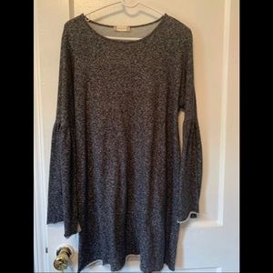 Altar'd state knit tunic dress with split sleeve